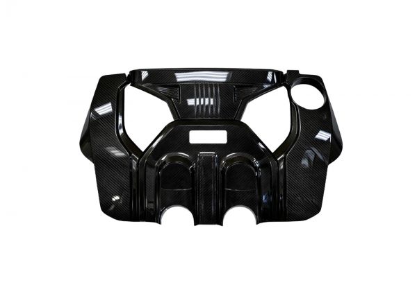 Carbon engine cover, glossy, illustration similar