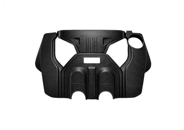 Carbon engine cover, matt, illustration similar